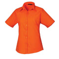 Orange - Front - Premier - Bluse für Damen  kurzärmlig