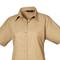 Khaki - Back - Premier - Bluse für Damen  kurzärmlig