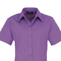 Reiches Violett - Back - Premier - Bluse für Damen  kurzärmlig