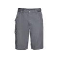 Grau - Front - Russell - Arbeitshose Shorts für Herren