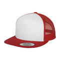 Rot-Weiß - Side - Flexfit - Trucker Cap für Herren-Damen Unisex