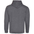 Holzkohle-Grau meliert - Back - Awdis - "Varsity" Kapuzenpullover für Damen