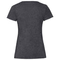 Grau meliert - Back - Fruit of the Loom - T-Shirt V-Ausschnitt für Damen