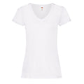 Weiß - Front - Fruit of the Loom - T-Shirt V-Ausschnitt für Damen