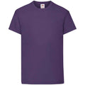 Violett - Front - Fruit of the Loom - "Original" T-Shirt für Kinder