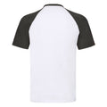 Weiß-Schwarz - Back - Fruit of the Loom - T-Shirt für Herren-Damen Unisex - Baseball