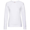 Weiß - Front - Fruit of the Loom - Sweatshirt für Damen  Raglanärmel