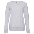 Grau meliert - Front - Fruit of the Loom - Sweatshirt für Damen  Raglanärmel