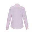 Weiß-Pink - Back - Premier - Formelles Hemd für Damen  Langärmlig