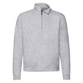 Grau meliert - Front - Fruit of the Loom - "Premium" Sweatshirt Reißverschluss für Herren