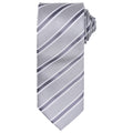 Silber-Dunkelgrau - Front - Premier - Krawatte für Herren