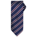 Marineblau-Aubergine - Front - Premier - Krawatte für Herren