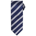 Marineblau-Silber - Front - Premier - Krawatte für Herren