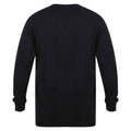 Marineblau - Back - Henbury - Sweatshirt V-Ausschnitt für Herren