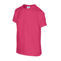 Leuchtend Rosa - Side - Gildan - T-Shirt Schwere Qualität für Kinder