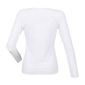 Weiß - Back - SF - "Feel Good" T-Shirt für Damen  Langärmlig