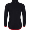 Pechschwarz-Feuerrot - Back - AWDis Cool - Sweat-Top mit halbem Reißverschluss für Damen