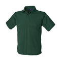 Flaschengrün - Front - Henbury - Poloshirt Schwere Qualität für Herren