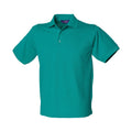 Jadegrün - Front - Henbury - Poloshirt Schwere Qualität für Herren