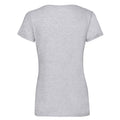 Grau meliert - Back - Fruit of the Loom - T-Shirt V-Ausschnitt für Damen