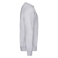 Grau - Side - Fruit of the Loom - "Classic" Sweatshirt für Herren  Raglanärmel