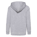 Grau - Back - Fruit of the Loom - "Classic" Sweatshirt mit Kapuze für Kinder