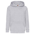 Grau - Front - Fruit of the Loom - "Classic" Sweatshirt mit Kapuze für Kinder