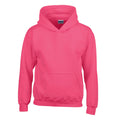 Leuchtend Rosa - Front - Gildan - Sweatshirt mit Kapuze für Kinder