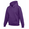 Violett - Side - Gildan - Sweatshirt mit Kapuze für Kinder