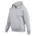 Grau - Side - Gildan - Sweatshirt mit Kapuze für Kinder