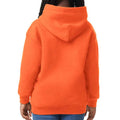 Orange - Back - Gildan - Sweatshirt mit Kapuze für Kinder