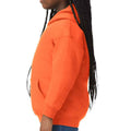 Orange - Side - Gildan - Sweatshirt mit Kapuze für Kinder