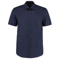 Dunkel-Marineblau - Front - Kustom Kit - "Business" Hemd für Herren  kurzärmlig