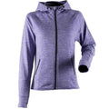 Violett meliert - Front - Tombo - Kapuzenpullover für Damen - Laufen