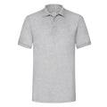 Grau meliert - Front - Fruit of the Loom - Poloshirt für Herren