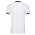 Weiß-Schwarz - Back - Fruit of the Loom - T-Shirt Ringer-Stil für Herren