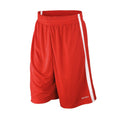 Rot-Weiß - Front - Spiro - Basketball-Shorts für Herren