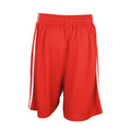 Rot-Weiß - Back - Spiro - Basketball-Shorts für Herren