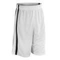 Weiß-Schwarz - Front - Spiro - Basketball-Shorts für Herren