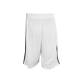 Weiß-Schwarz - Back - Spiro - Basketball-Shorts für Herren