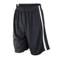 Schwarz-Weiß - Front - Spiro - Basketball-Shorts für Herren