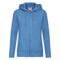 Azurblau - Front - Fruit of the Loom - Hoodie mit durchgehendem Reißverschluss für Damen