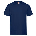 Marineblau - Front - Fruit of the Loom - T-Shirt für Herren-Damen Unisex