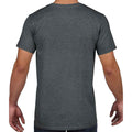 Grau meliert - Back - Gildan - "Softstyle" T-Shirt V-Ausschnitt für Herren-Damen Unisex