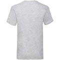 Grau meliert - Back - Fruit of the Loom - "Value" T-Shirt V-Ausschnitt für Herren-Damen Unisex