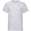 Grau meliert - Front - Fruit of the Loom - "Value" T-Shirt V-Ausschnitt für Herren-Damen Unisex