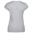 Grau - Back - Gildan - "Softstyle" T-Shirt V-Ausschnitt für Damen