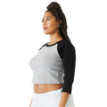 Athletic Grau-Schwarz - Side - Bella + Canvas - Kurzes Top für Damen