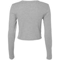 Athletisches Grau - Back - Bella + Canvas - T-Shirt kurz geschnitten für Damen Langärmlig