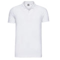 Weiß - Front - Russell - Poloshirt Stretch für Herren